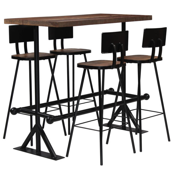 Williston vidaXL Bar Table and Chair Set Kitchen Dining Table Set